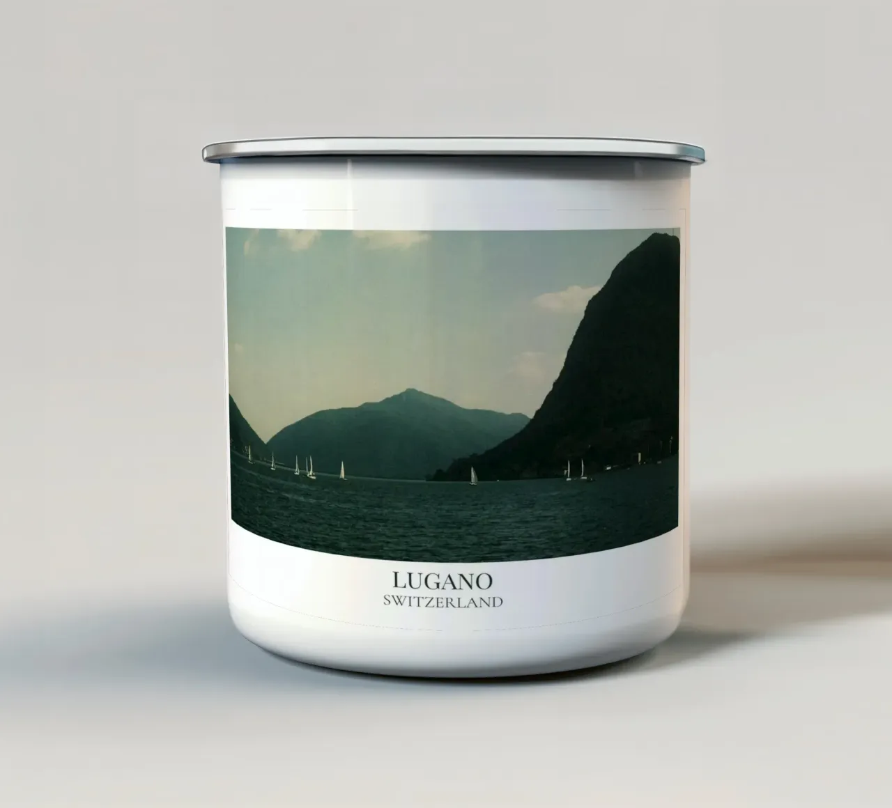 Lugano: Switzerland tazza in smalto da FujiFrames