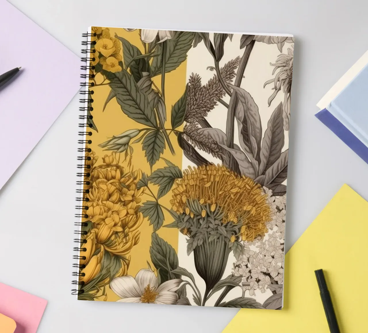 Timeless Botanicals spiral notebook by Botanical Pattern House