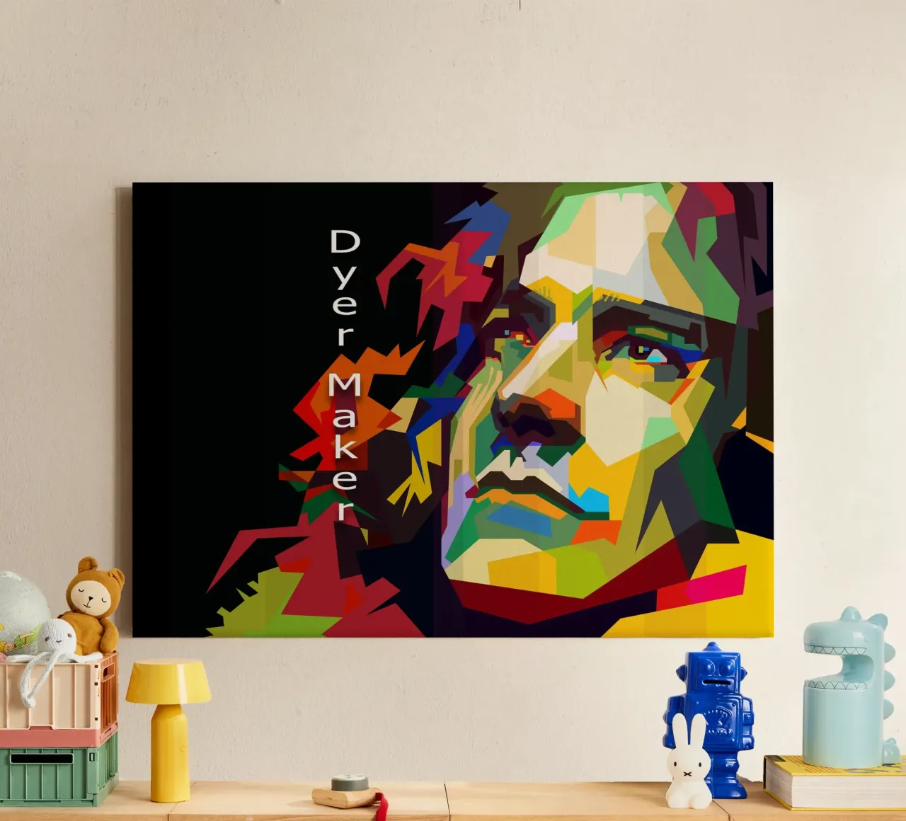 Robert Plant Rockster WPAP Nu Trending canvas met Baklijst van Artkreator