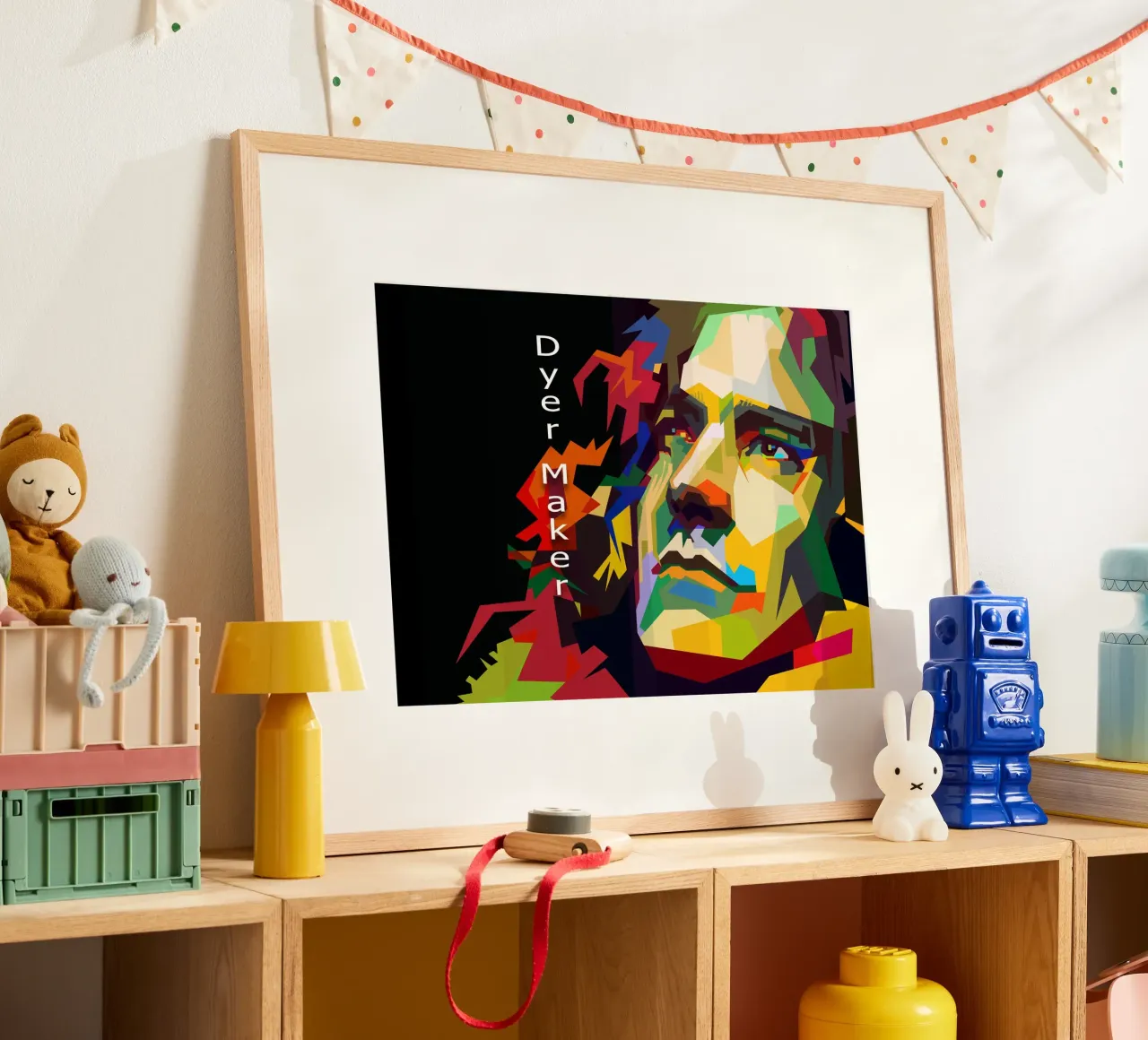 Robert Plant Rock Star WPAP Trending Now poster con telaio in plastica da Artkreator