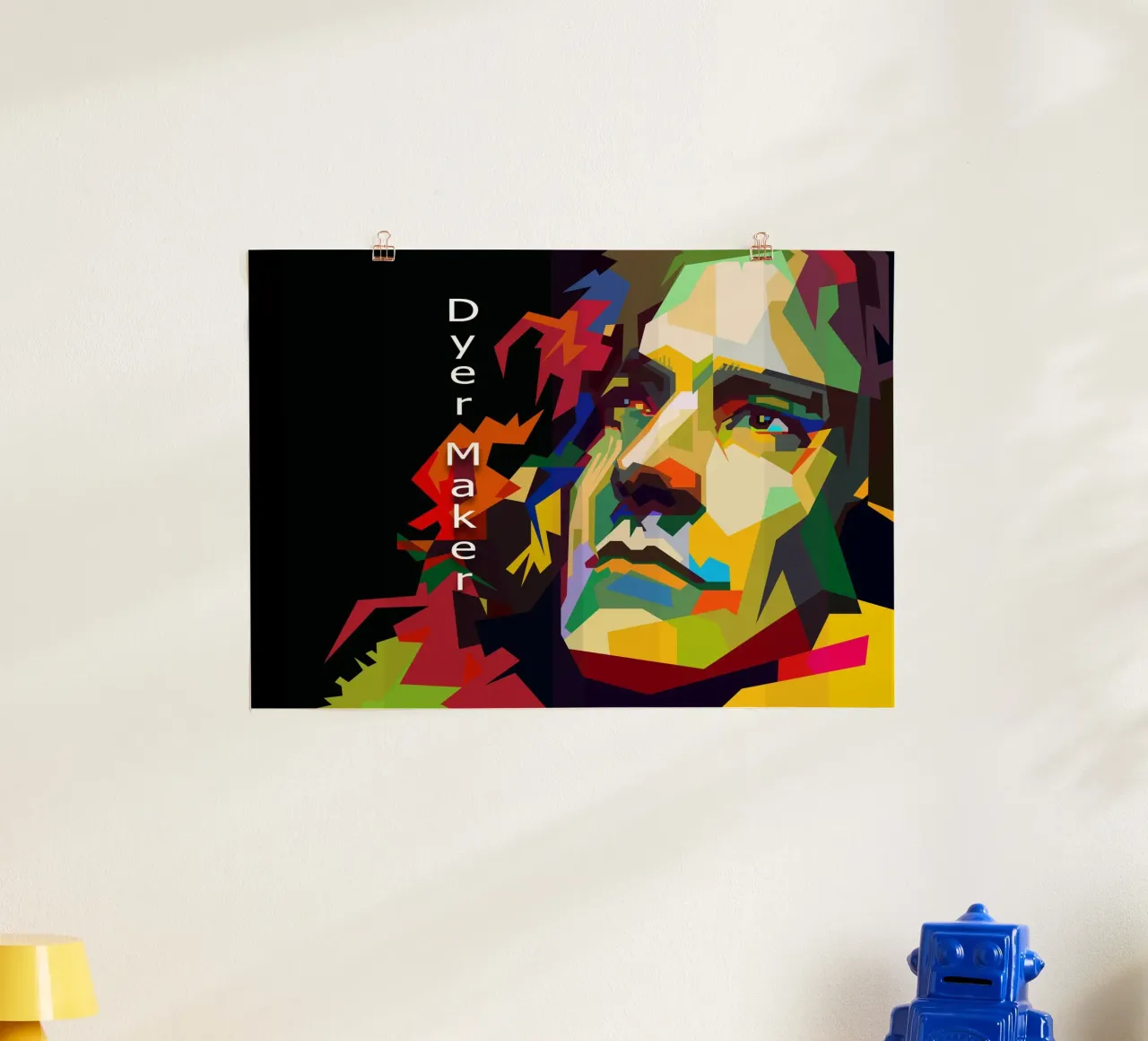 Robert Plant Rock Star WPAP Trending Now poster con telaio in plastica da Artkreator