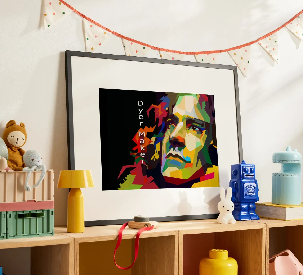 Robert Plant Rock Star WPAP Trending Now poster con telaio in plastica da Artkreator