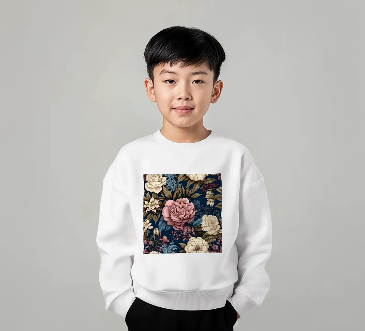 Fiore vittoriano felpa bambino da Botanical Pattern House