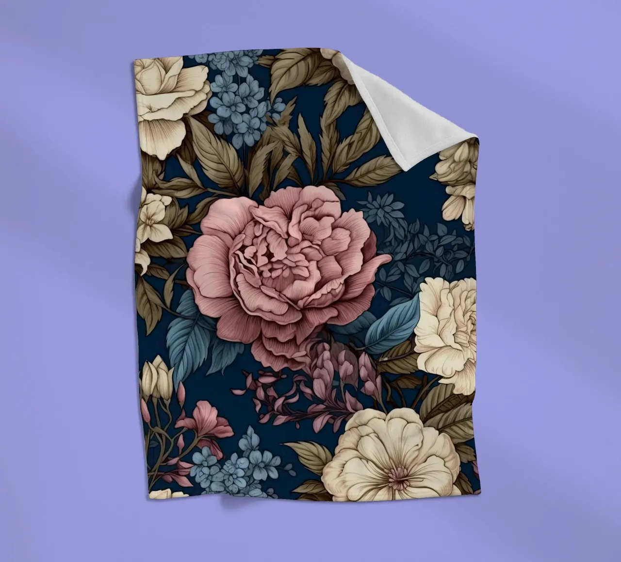 Fiore vittoriano coperta in pile da Botanical Pattern House