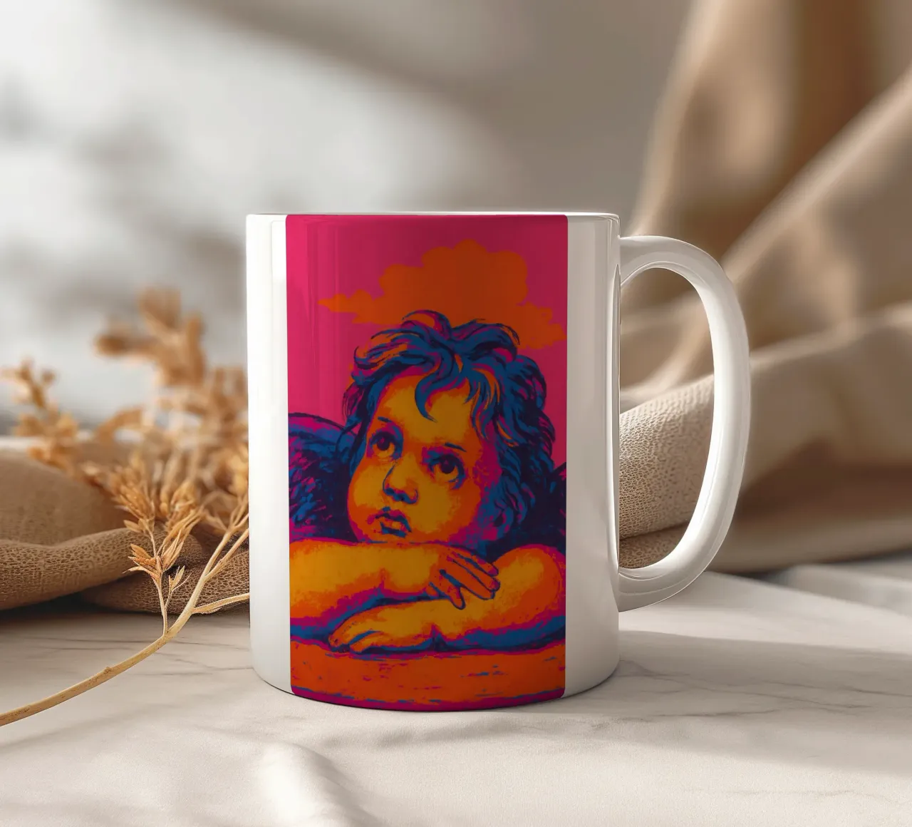 Neon Cherub (Neon Masters Series No 02) tazza in ceramica da treechild