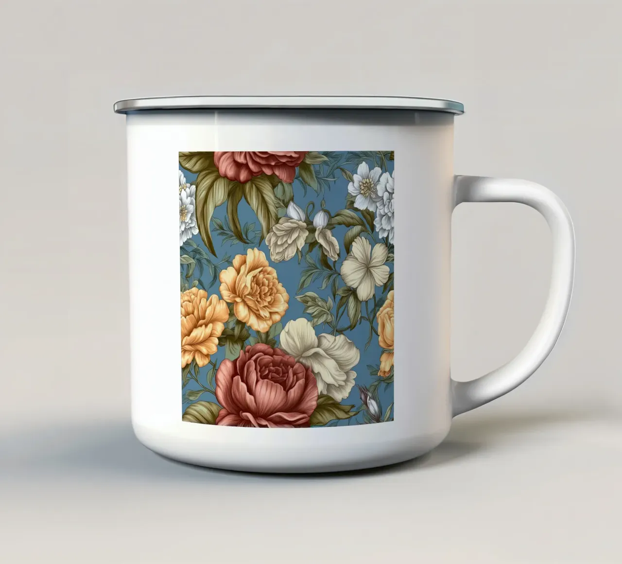 Fiore vittoriano tazza in smalto da Botanical Pattern House