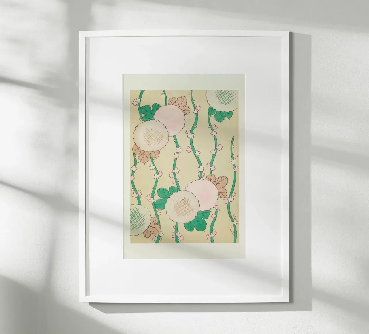 Shin-Bijutsukai - Pastel Florals poster con telaio in alluminio da Vintage by JUNIQE