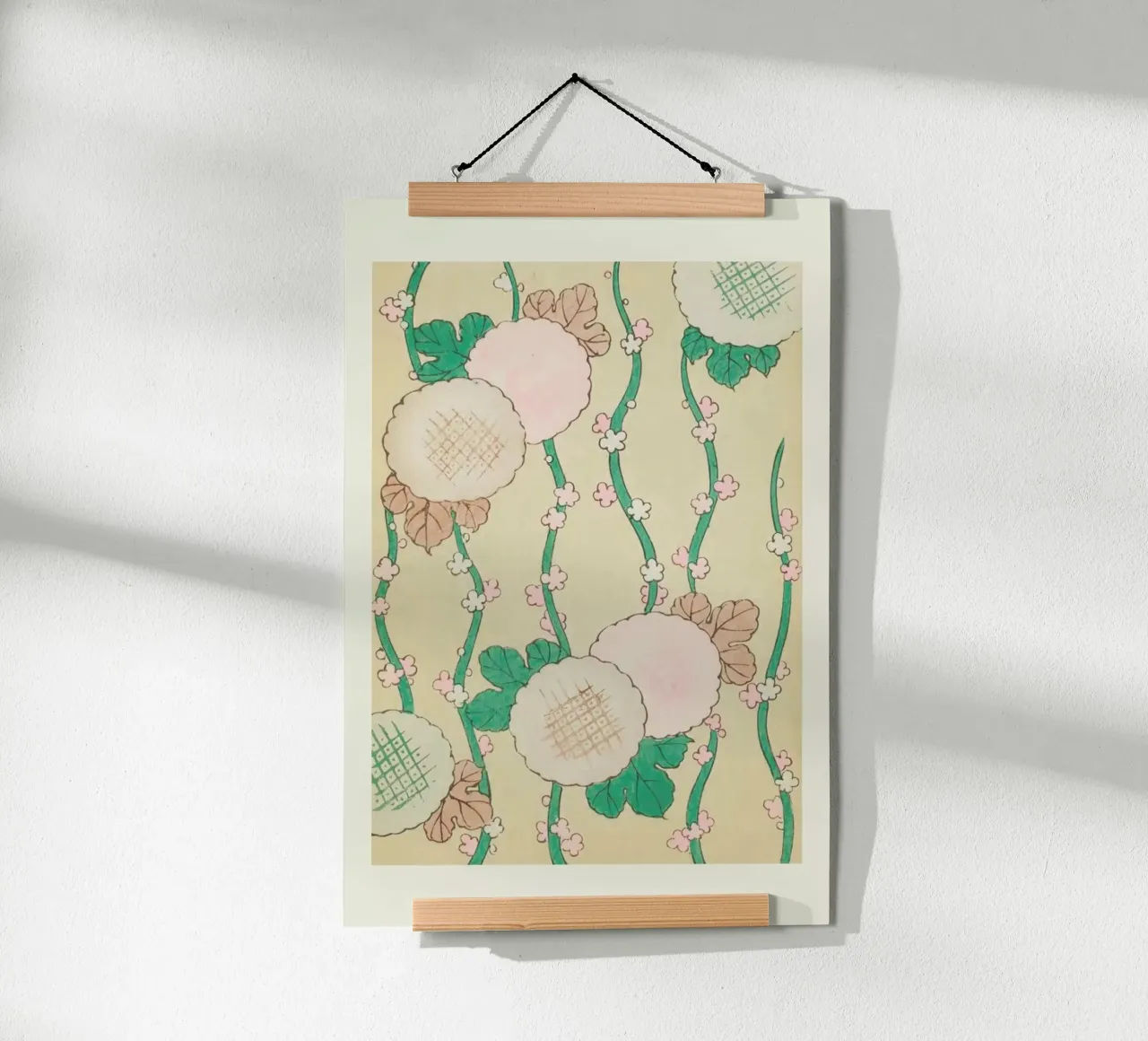 Shin-Bijutsukai - Pastel Florals poster con telaio in alluminio da Vintage by JUNIQE