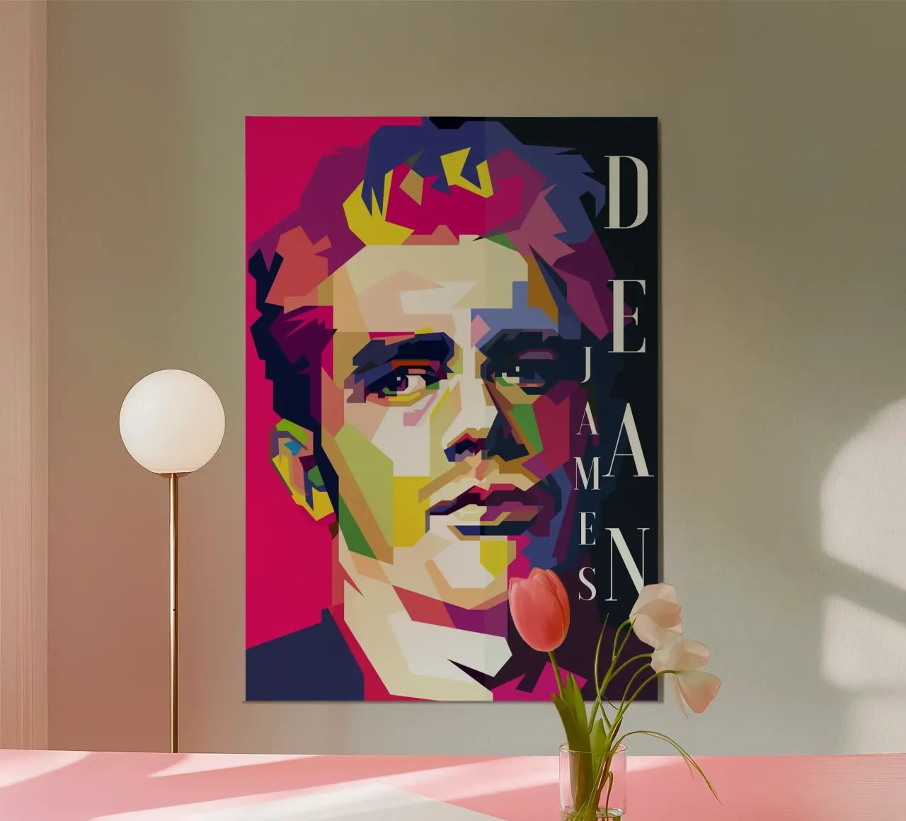 James Dean Film classico WPAP Trending Now poster con telaio in plastica da Artkreator