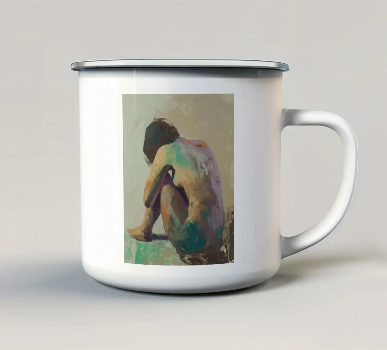 Muurkunst van Imagine emaille mok van Imagine