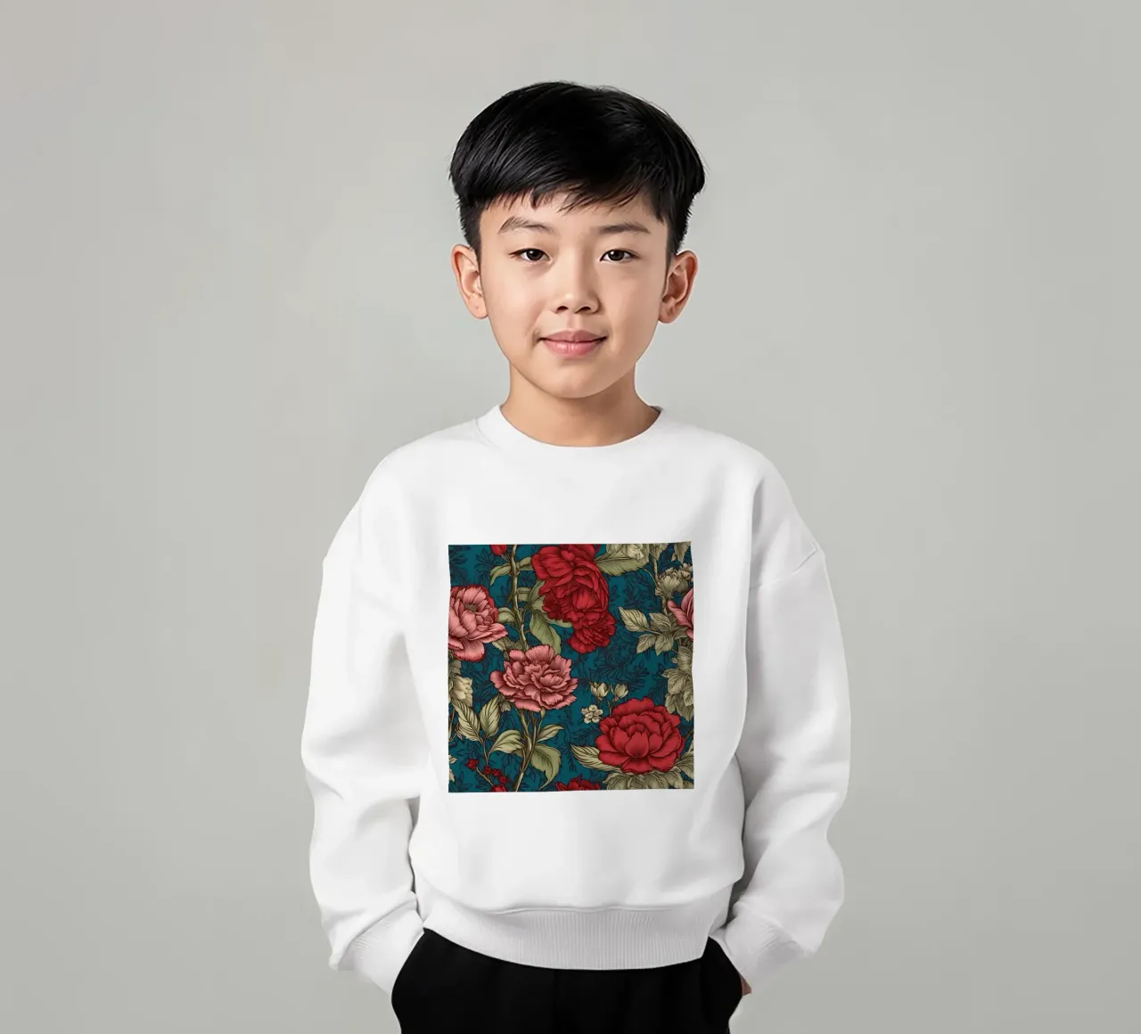Fiore vittoriano felpa bambino da Botanical Pattern House