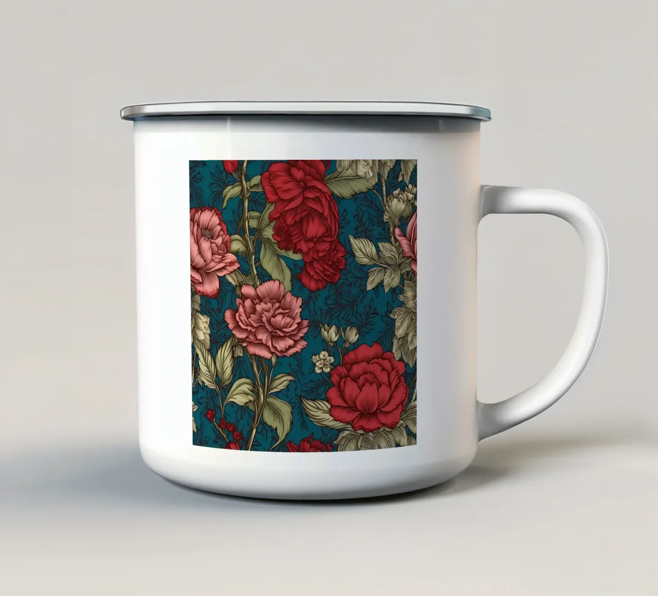 Fiore vittoriano tazza in smalto da Botanical Pattern House