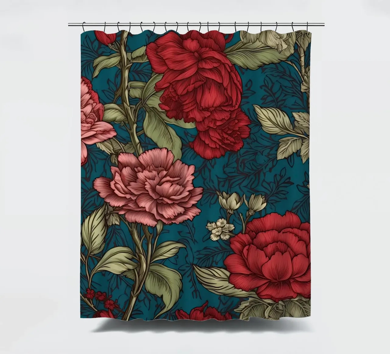 Fiore vittoriano tenda da doccia da Botanical Pattern House