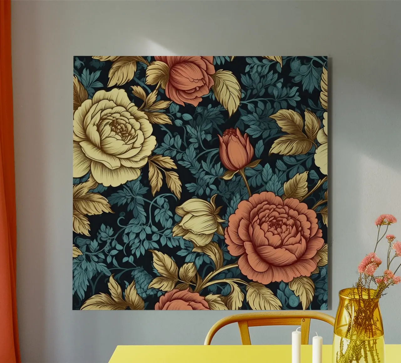 Fiore vittoriano alluminio dibond da Botanical Pattern House