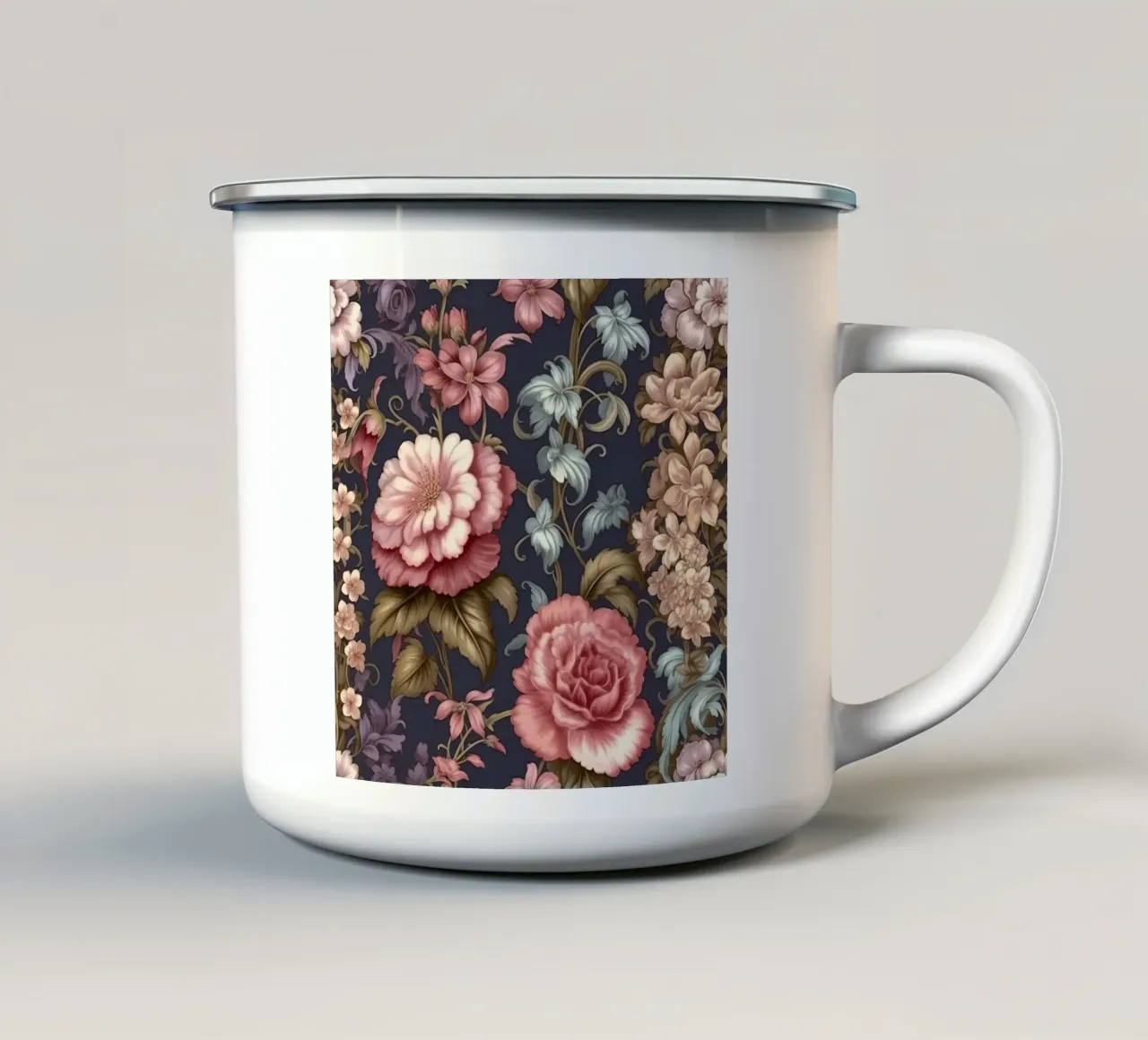 Fiore vittoriano tazza in smalto da Botanical Pattern House