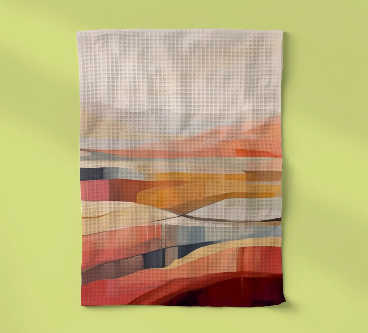 Abstract landscape tea towel by Imagine