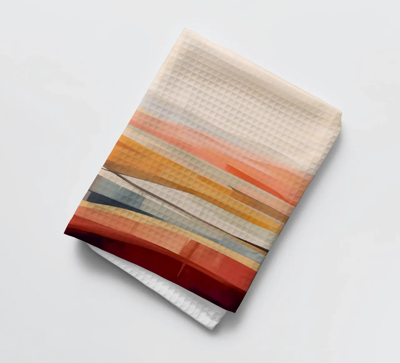 Abstract landscape tea towel by Imagine