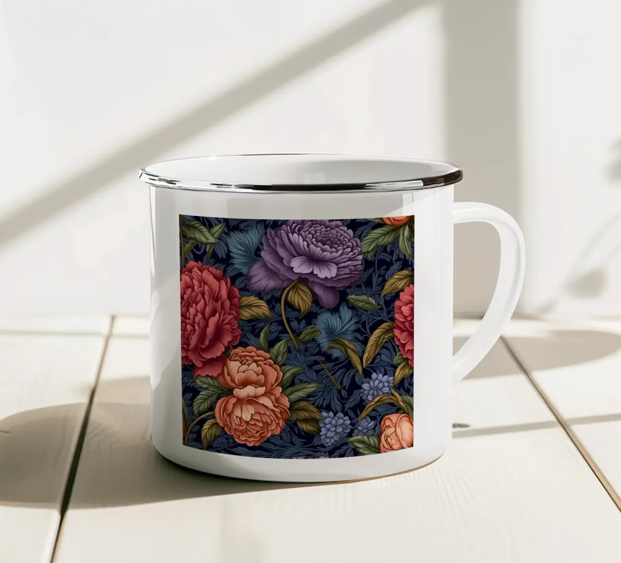 Fiore vittoriano tazza in smalto da Botanical Pattern House