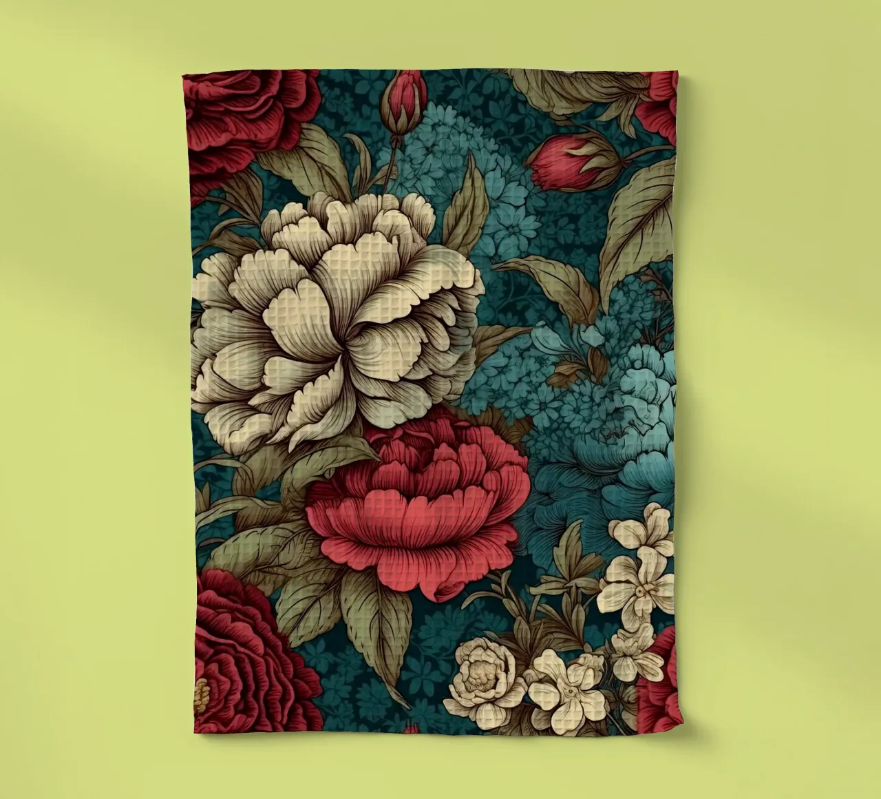 Fiore vittoriano canovaccio da cucina da Botanical Pattern House