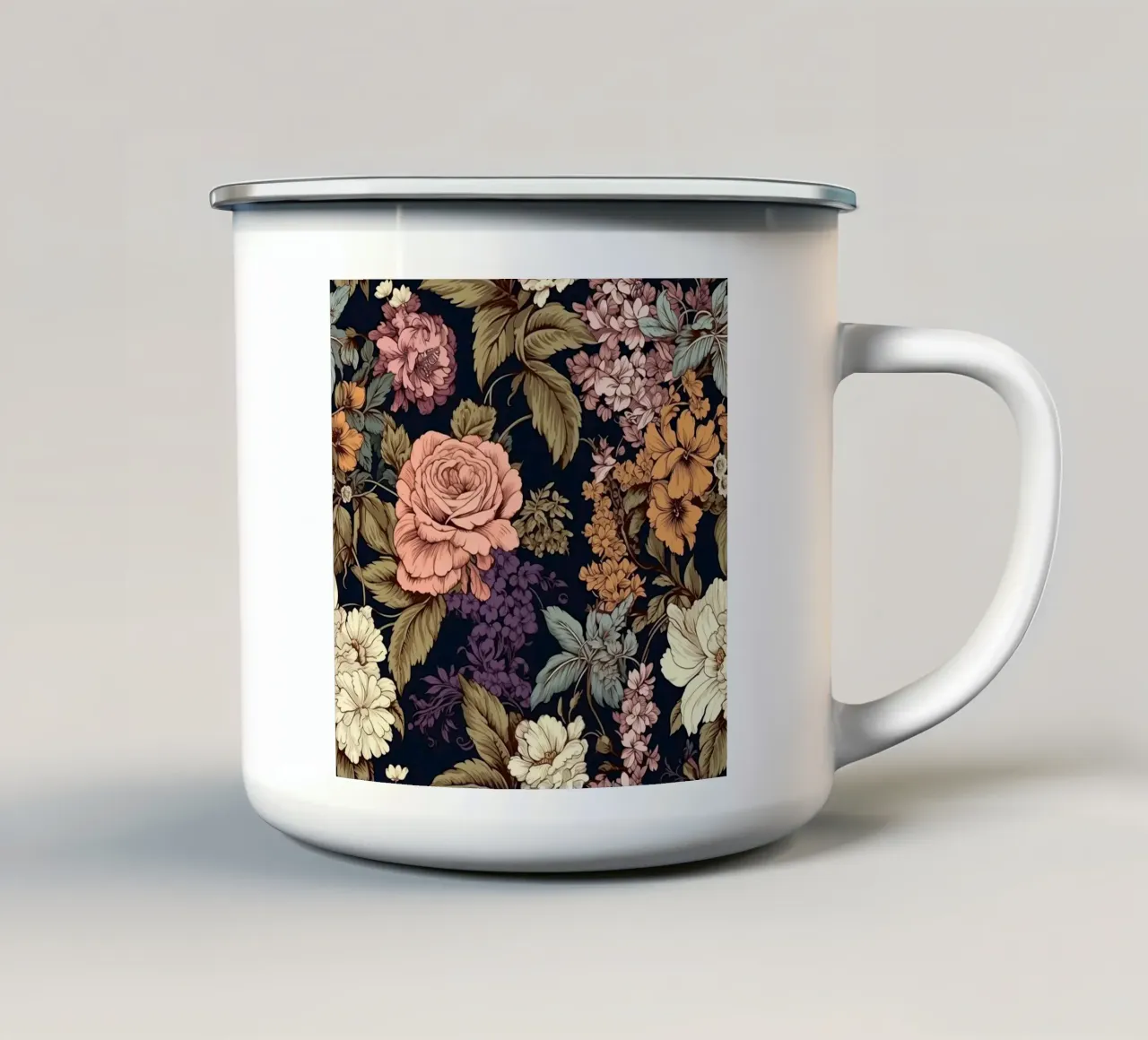 Fiore vittoriano tazza in smalto da Botanical Pattern House