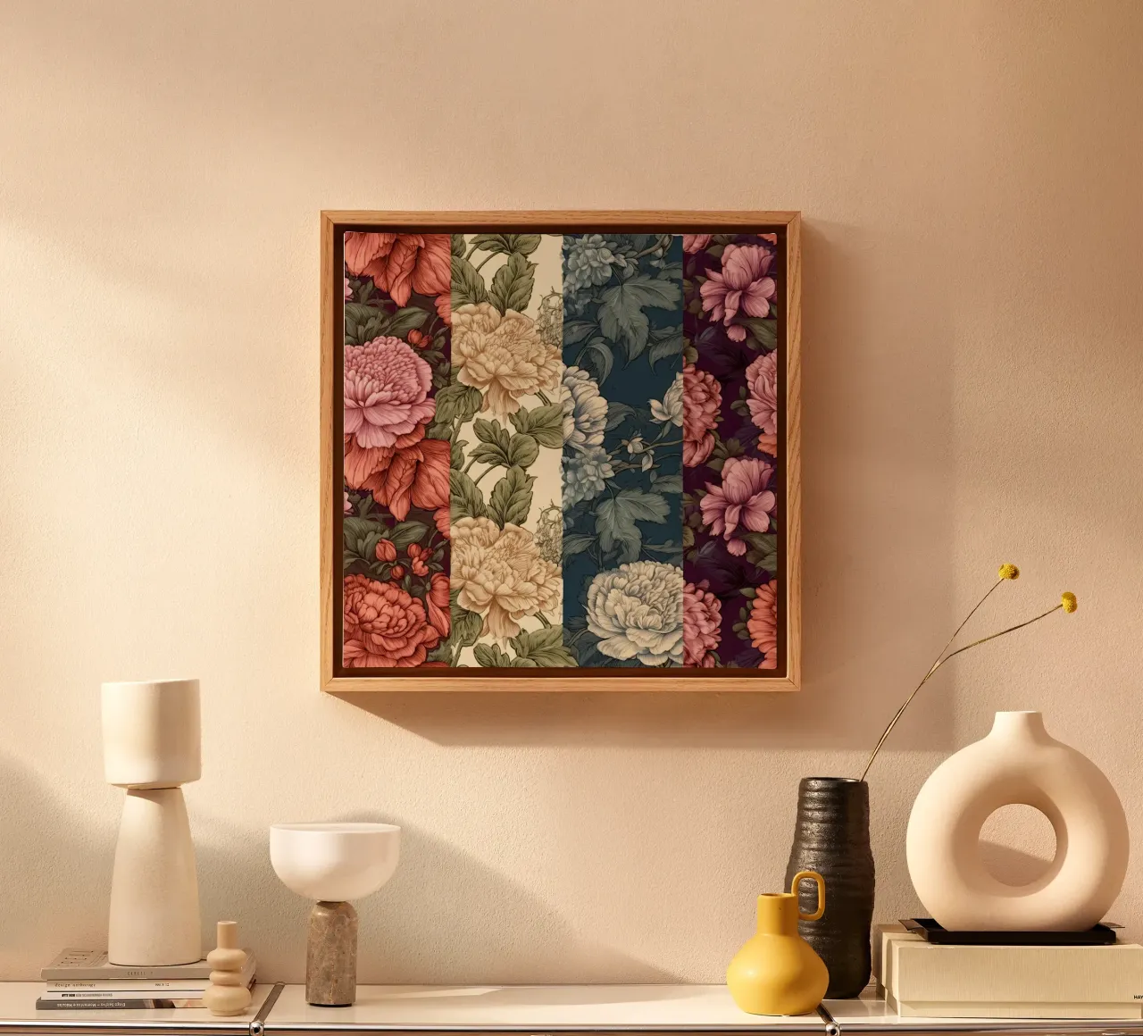 Fiore vittoriano tela con Cornice a cassetta da Botanical Pattern House