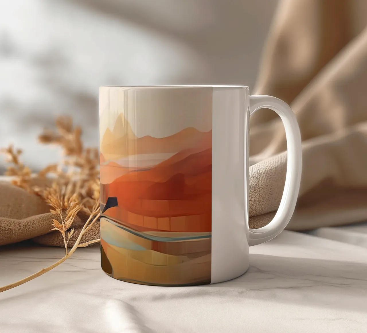 Paesaggio astratto tazza in ceramica da Imagine