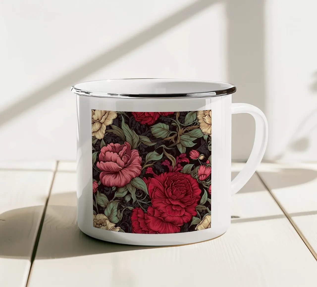 Fiore vittoriano tazza in smalto da Botanical Pattern House
