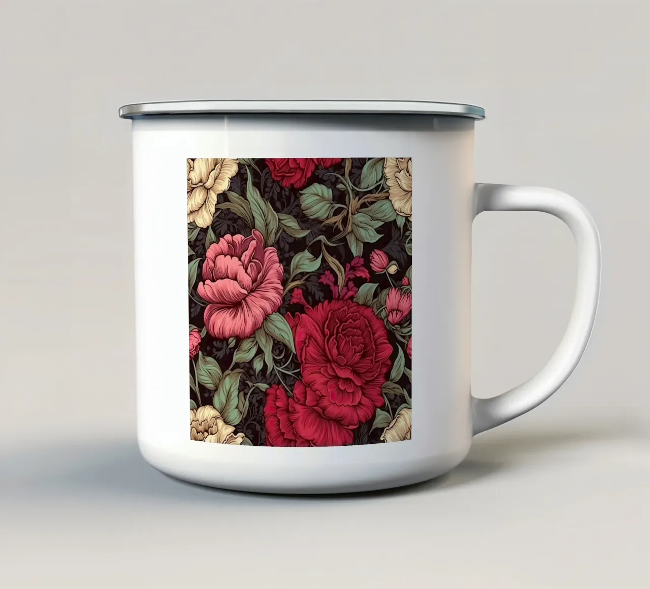 Fiore vittoriano tazza in smalto da Botanical Pattern House