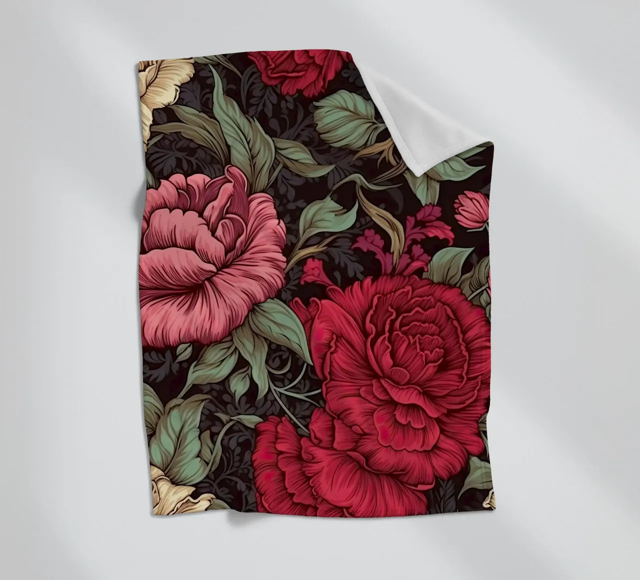 Fiore vittoriano coperta in pile da Botanical Pattern House