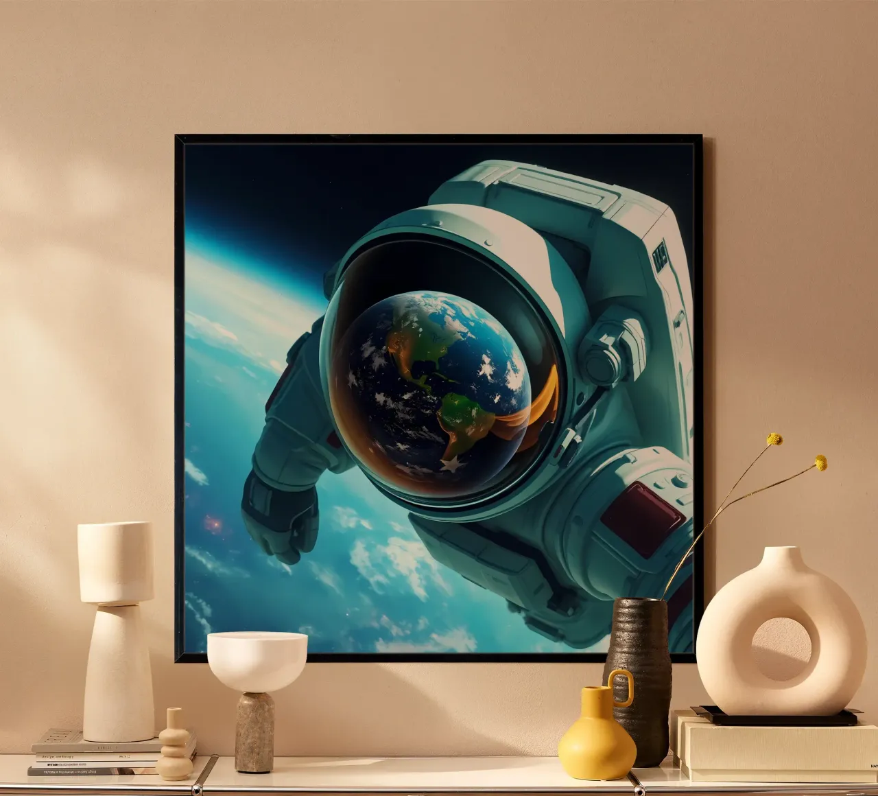 Astronaut Erde carta hahnemühle da kosinsart.gallery