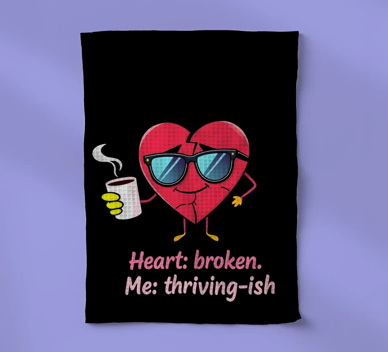Broken Heart tea towel by Anita's Dream