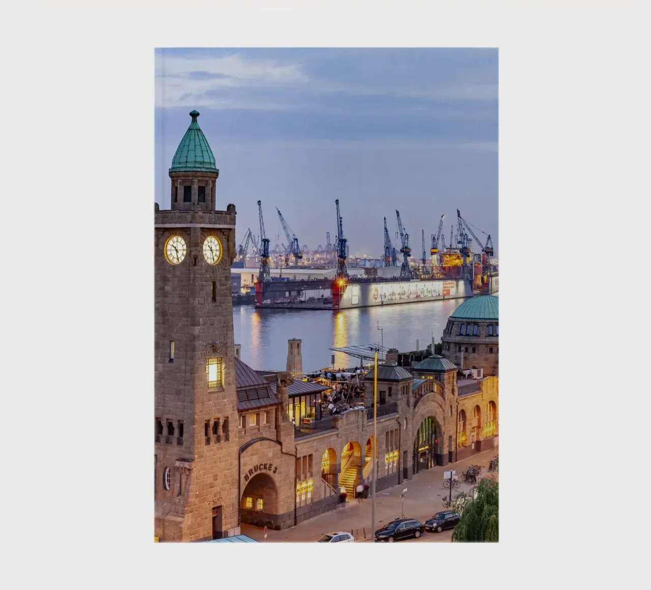 St. Pauli Landungsbrücken notebook by Reisefotografie - Bilder aus aller Welt
