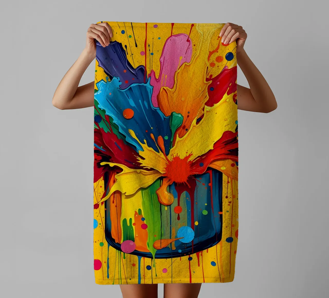 Farbtopf-Explosion Handtuch von Anita's Dream