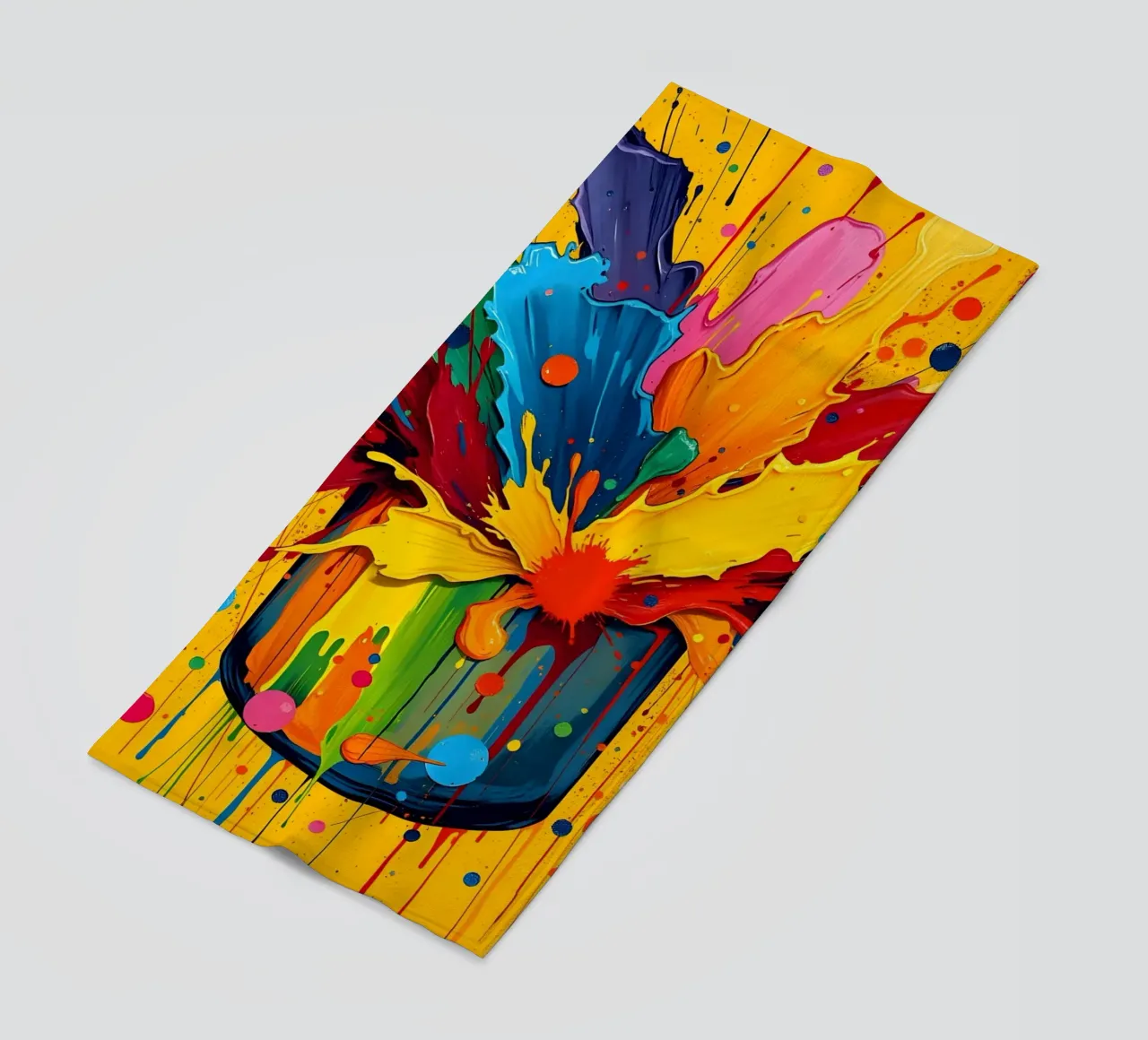 Paint Pot Explosion beach towel by Anita's Dream