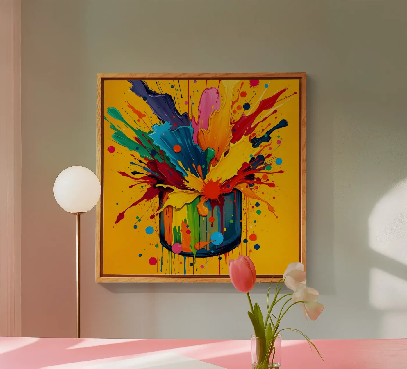 Esplosione del vaso di vernice plexiglass da Anita's Dream