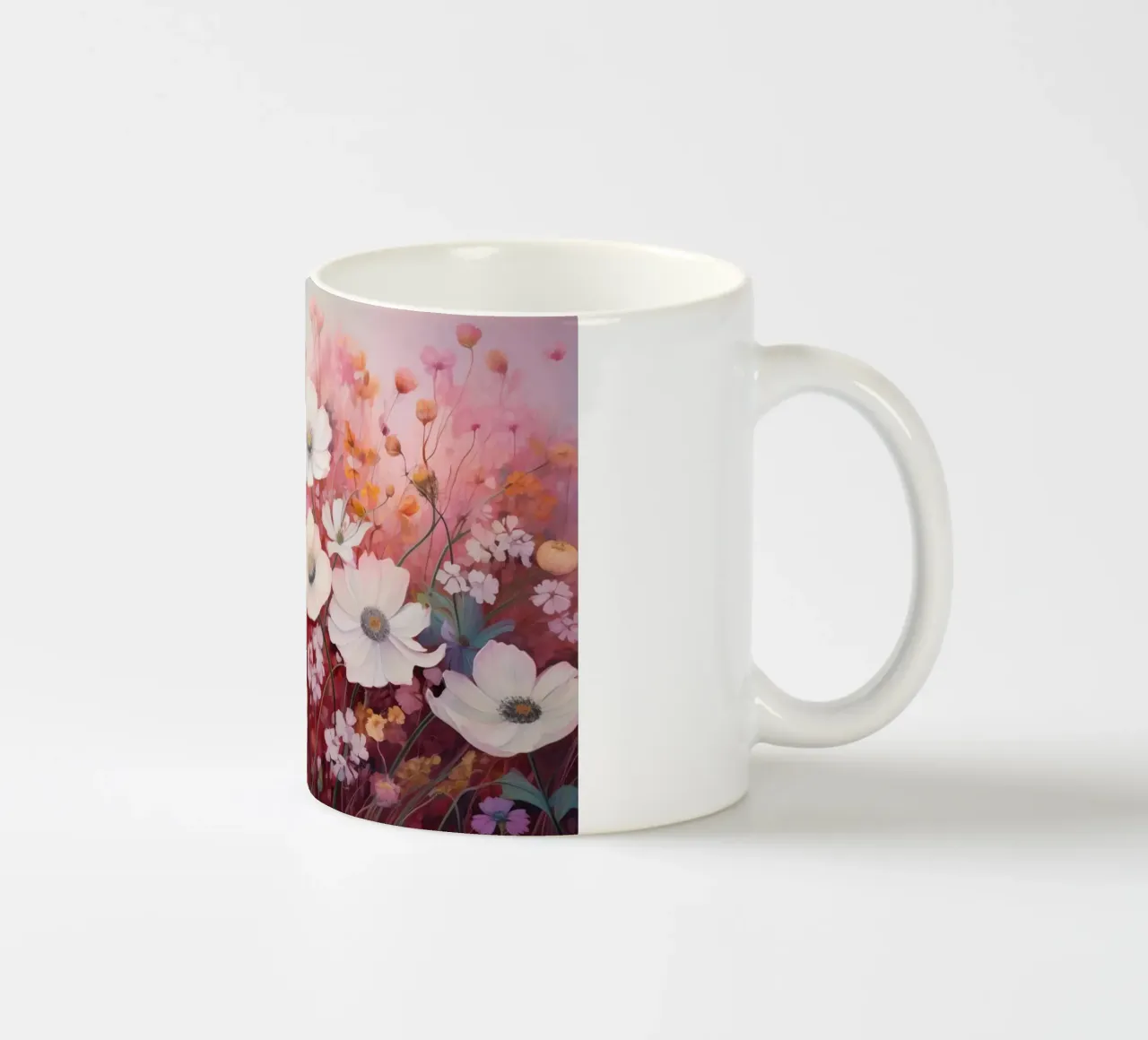 Fiori rosa tazza in ceramica da Imagine