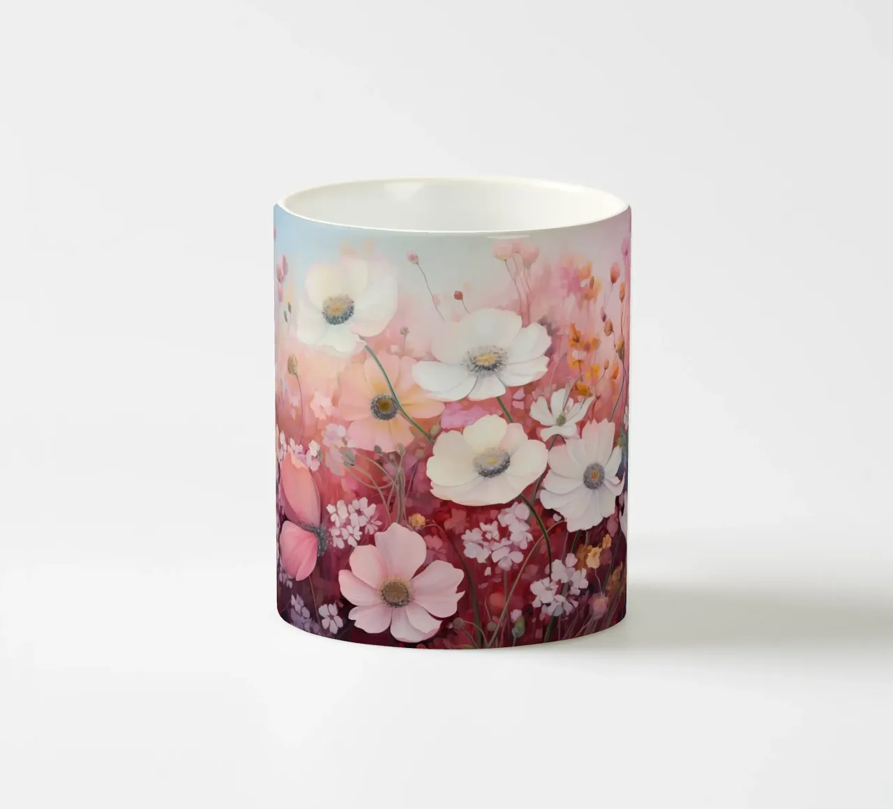 Fiori rosa tazza in ceramica da Imagine