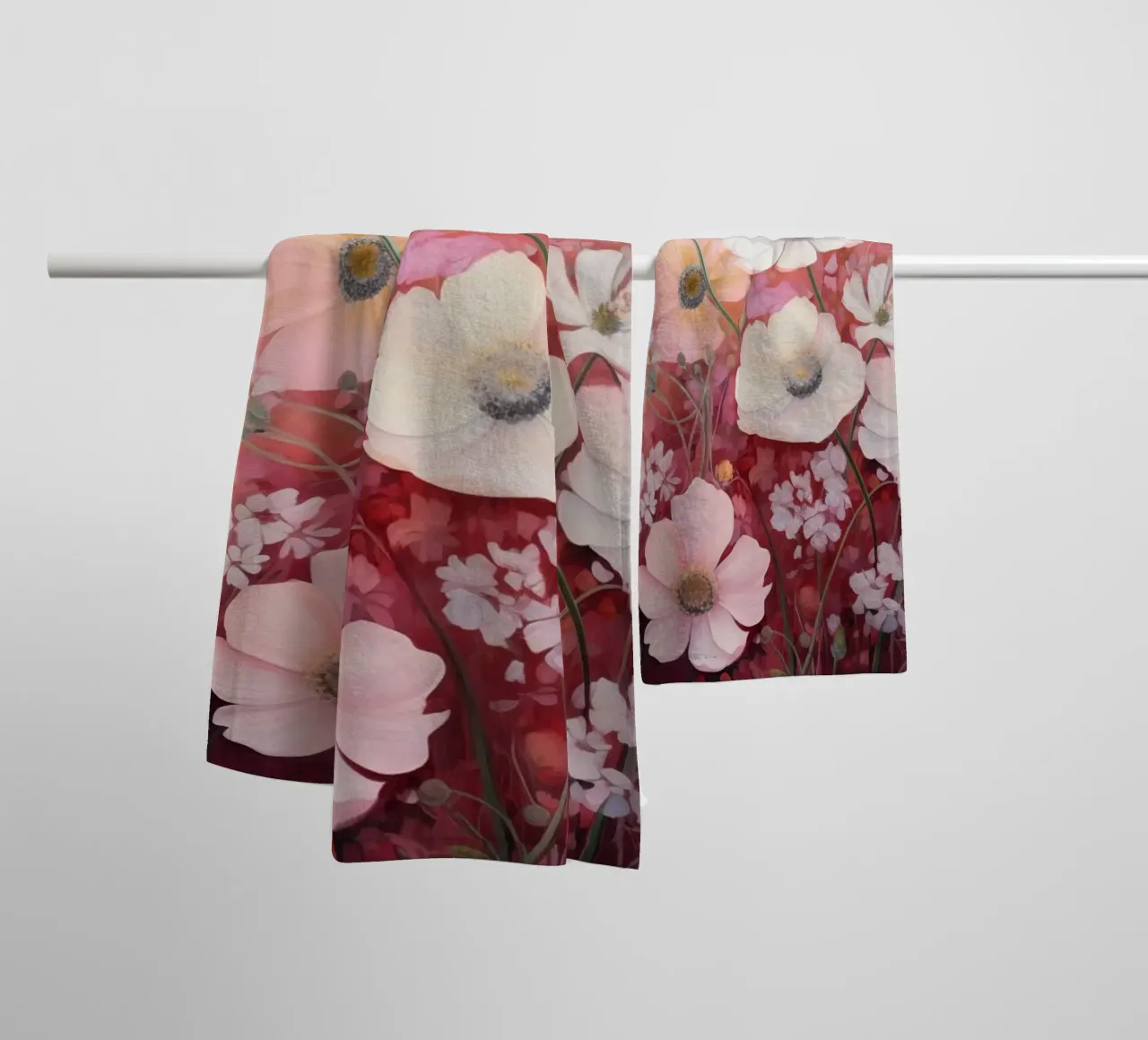Fiori rosa asciugamano da bagno da Imagine