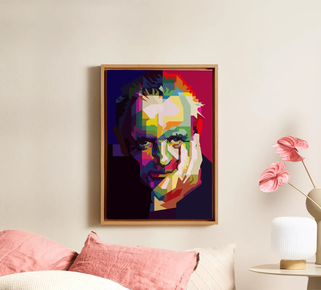 Anthony Hopkins Legende Acteur WPAP Nu Trending canvas met Baklijst van Artkreator