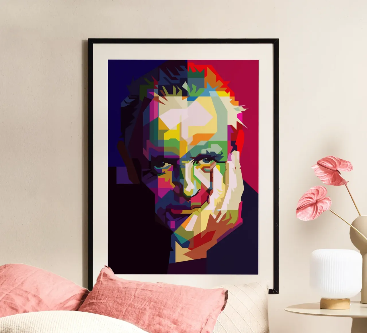 Anthony Hopkins Attore Leggenda WPAP Trending Now poster con telaio in legno da Artkreator