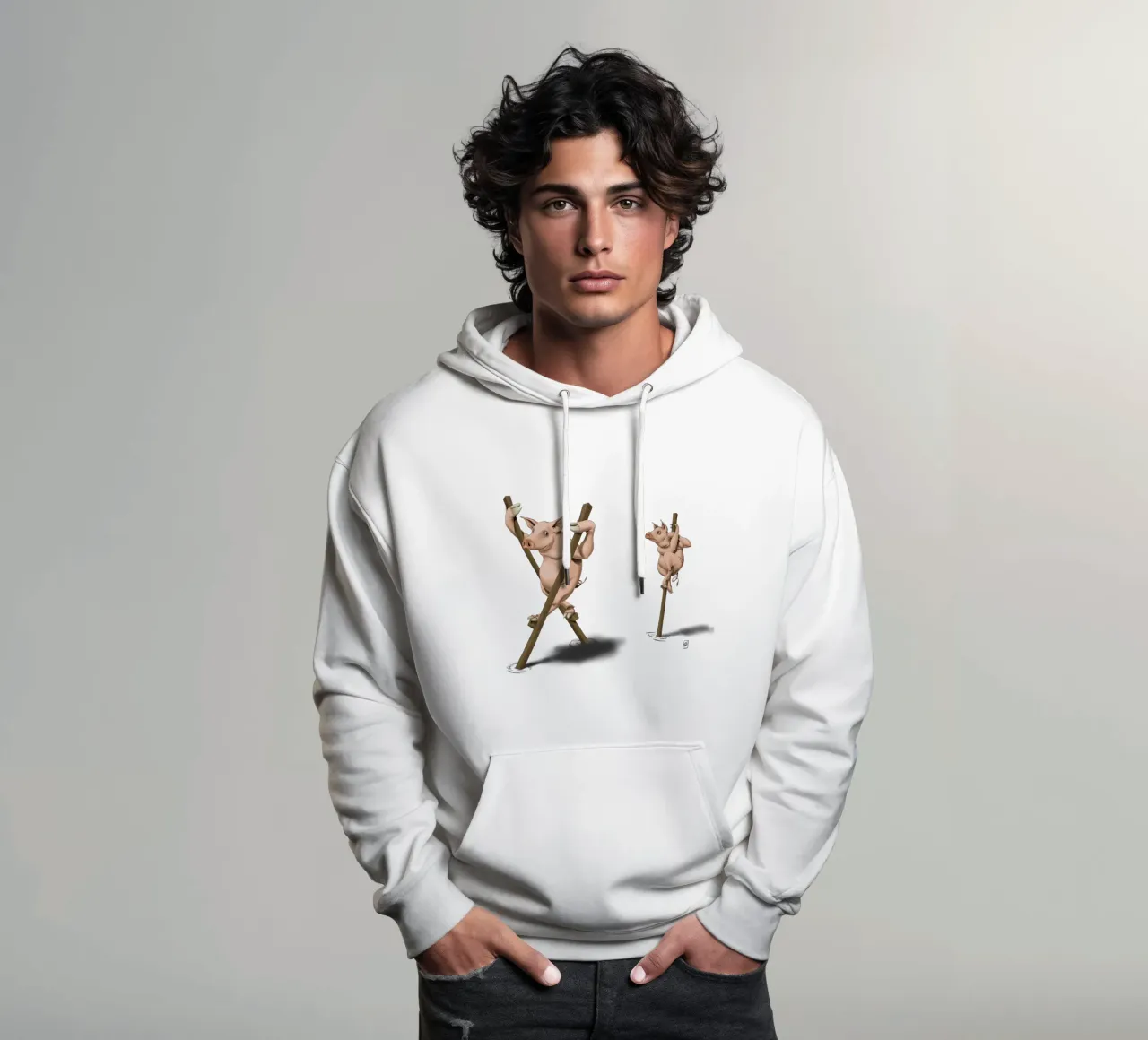 Stick in the mud (Wordless) felpa con cappuccio da Rob Art | Illustration