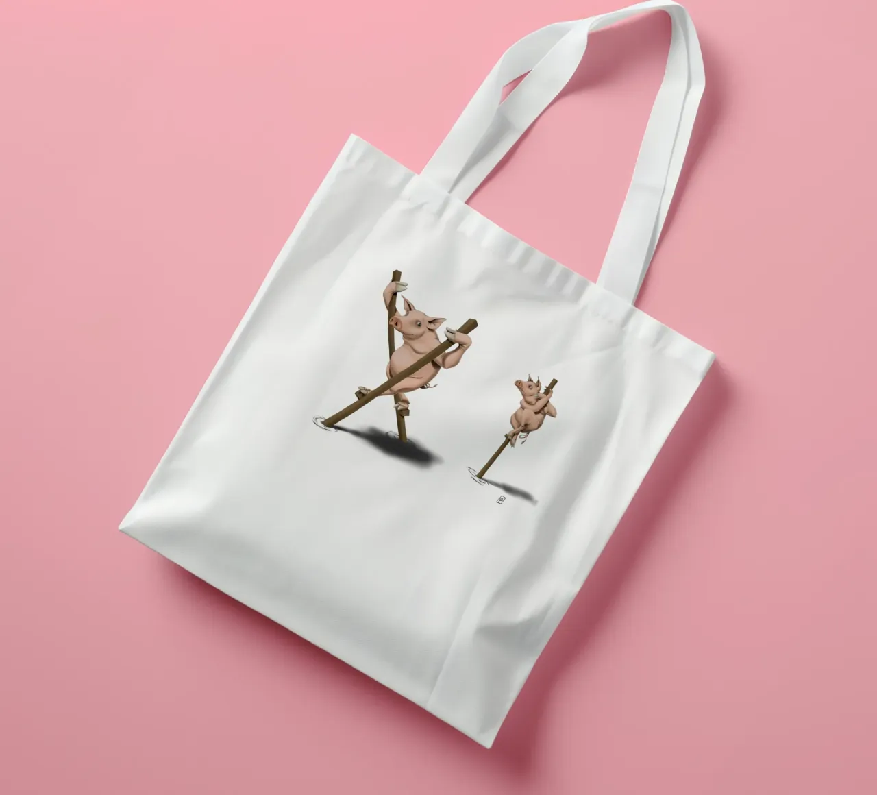 Stick in the mud (Wordless) borsa in juta da Rob Art | Illustration