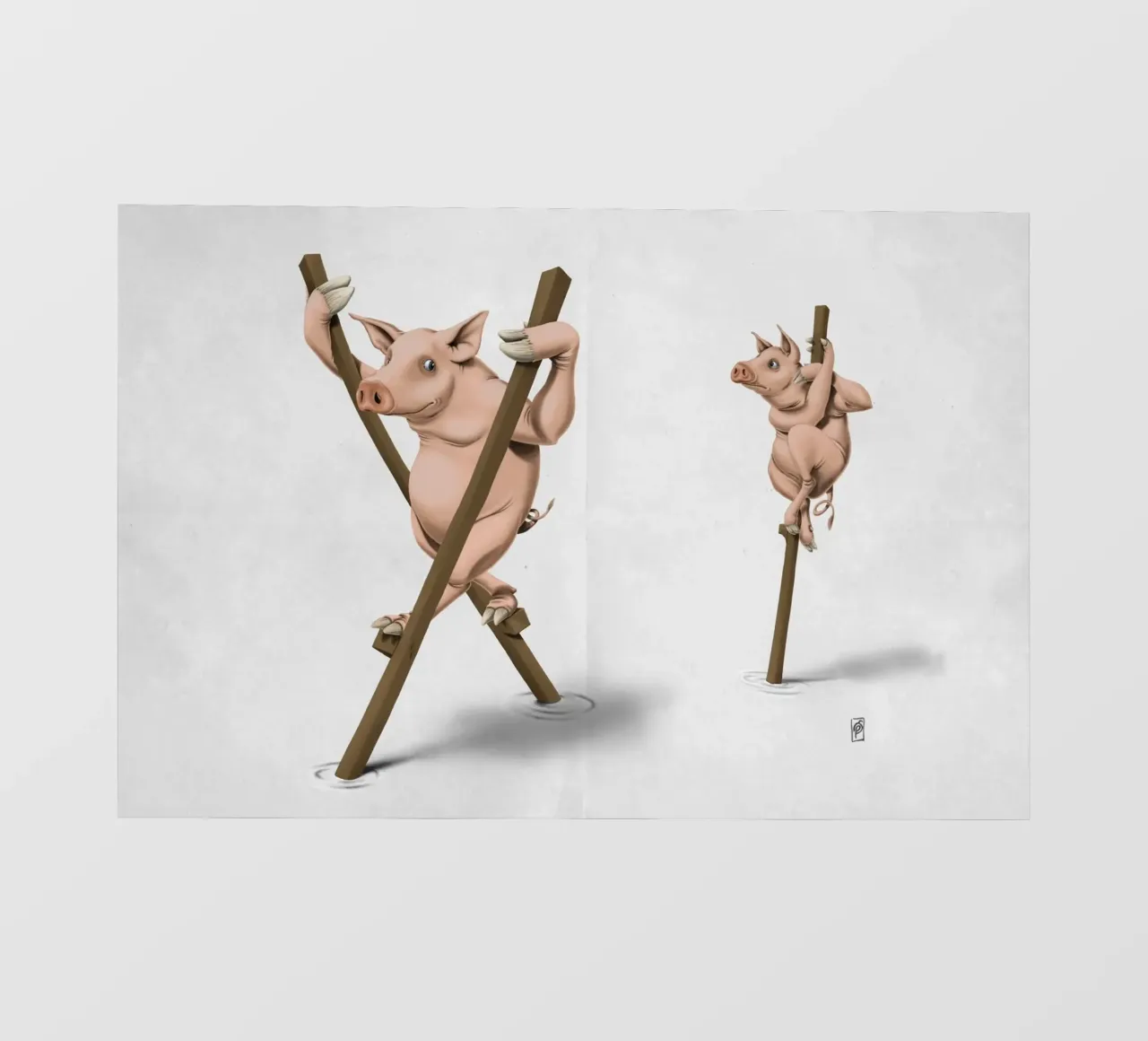 Stick in the mud (Wordless) pellicola backlit da Rob Art | Illustration