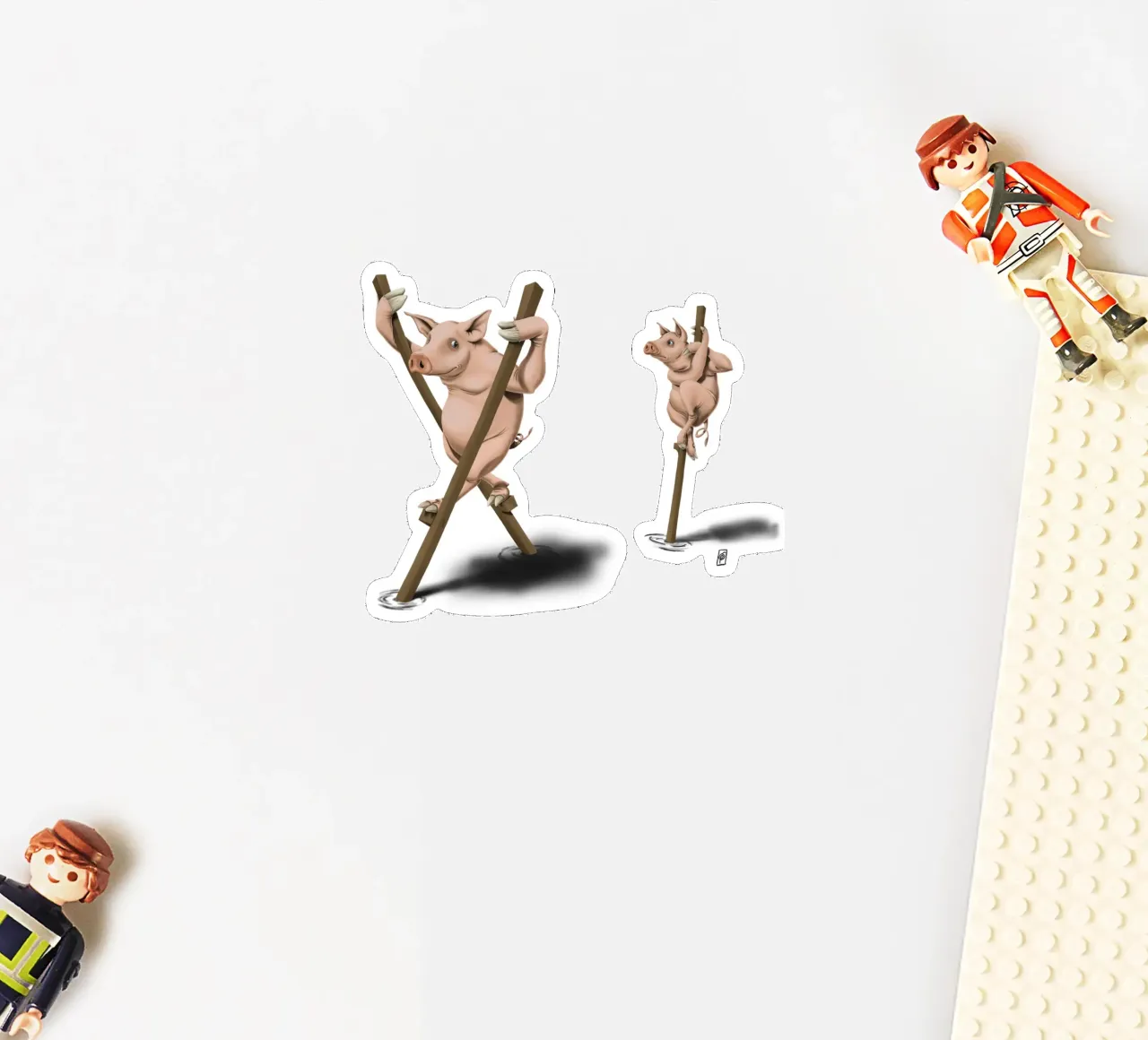Stick in the mud (Wordless) adesivo da Rob Art | Illustration