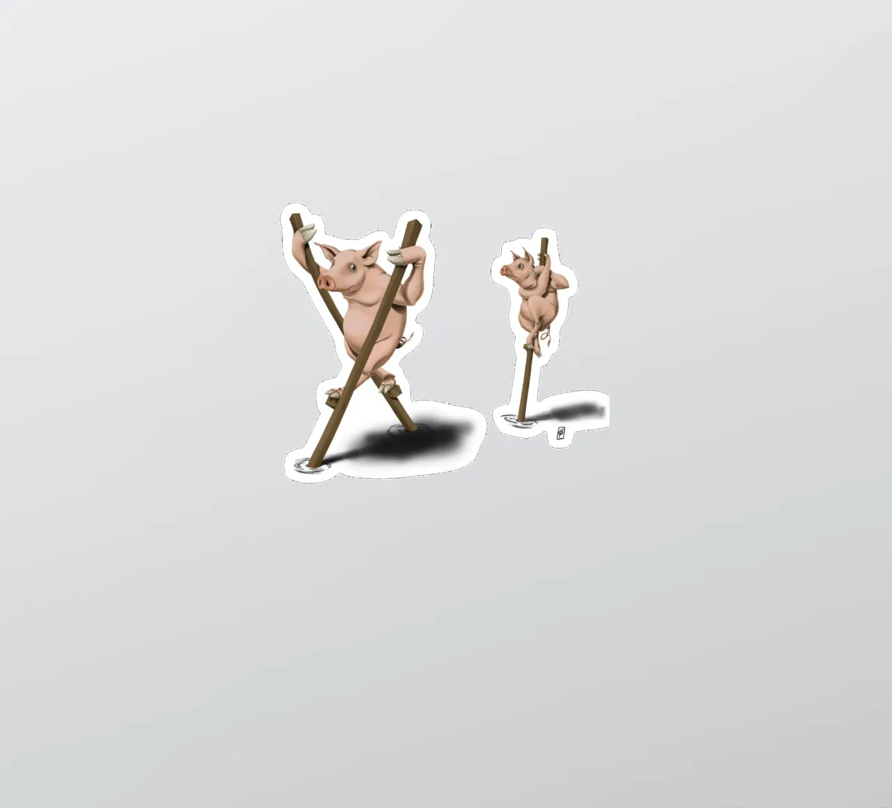 Stick in the mud (Wordless) adesivo da Rob Art | Illustration