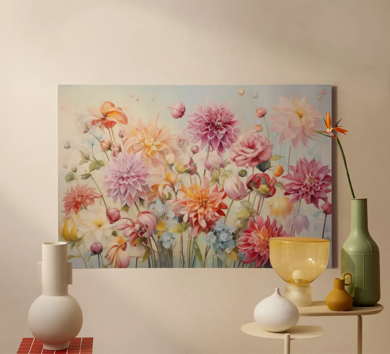 Muurkunst van Imagine canvas met Baklijst van Imagine