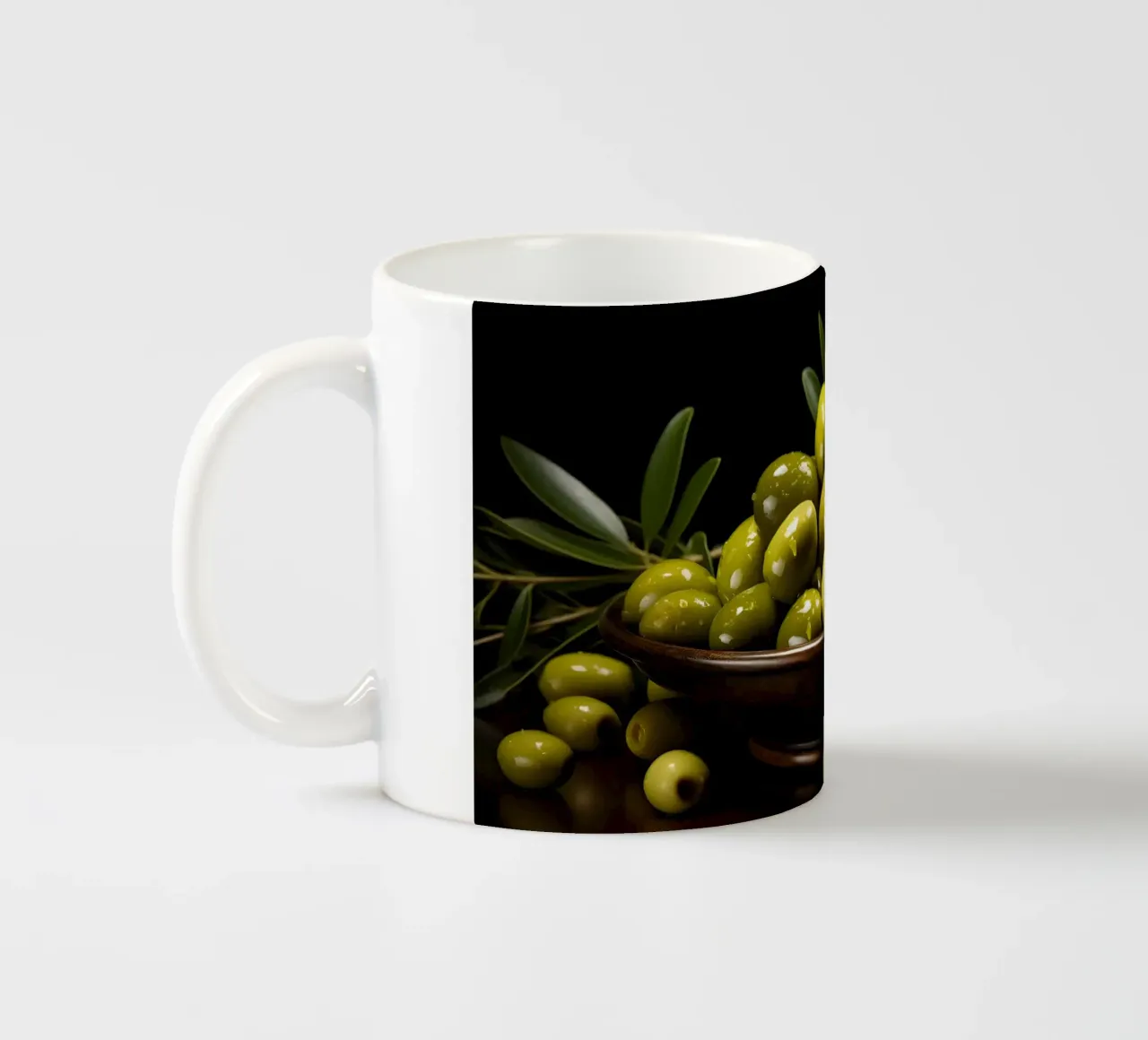 Olive da gustare tazza in ceramica da M-Ulrich-Digital Art