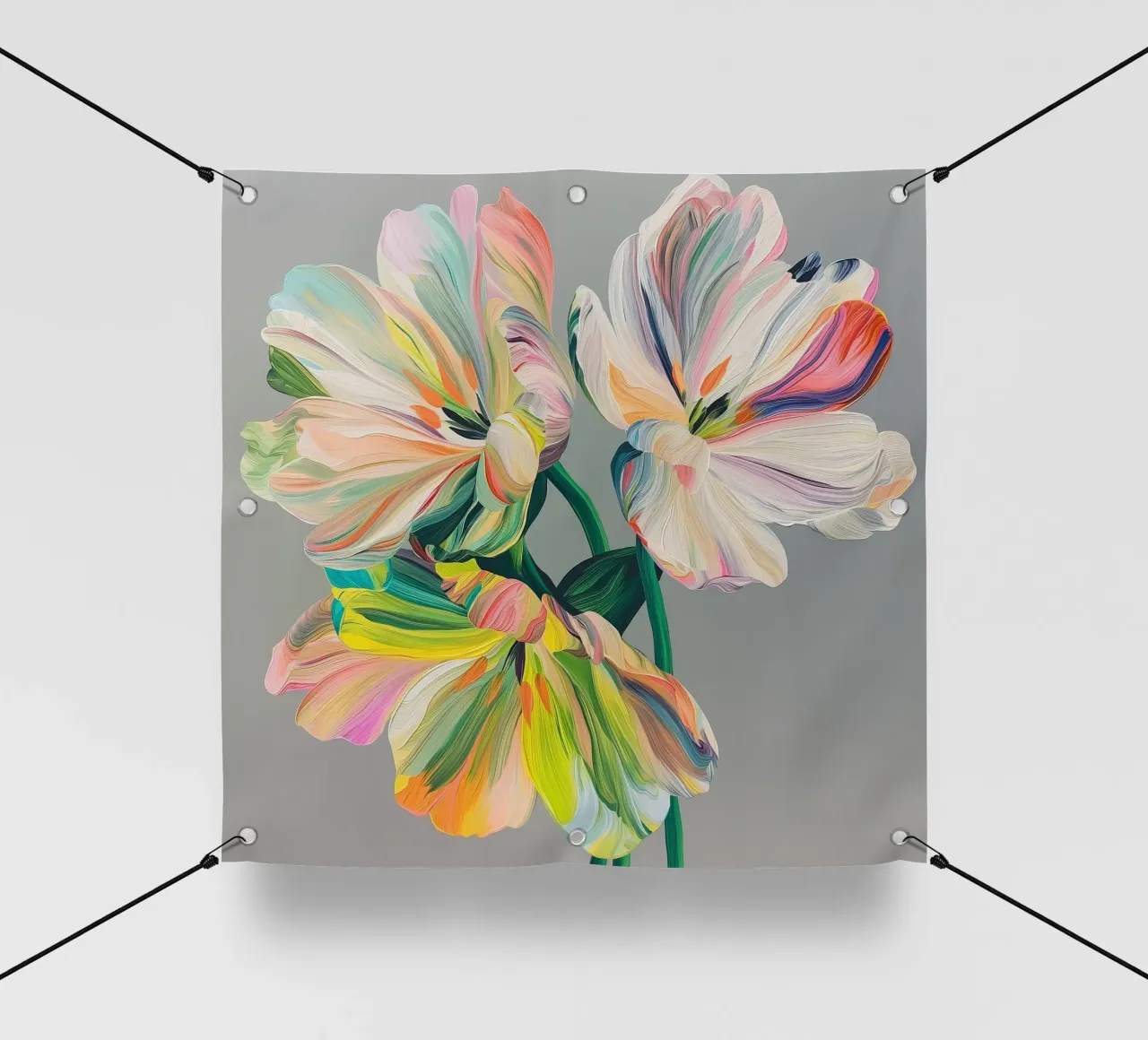 Fiori colorati telo in pvc da Imagine