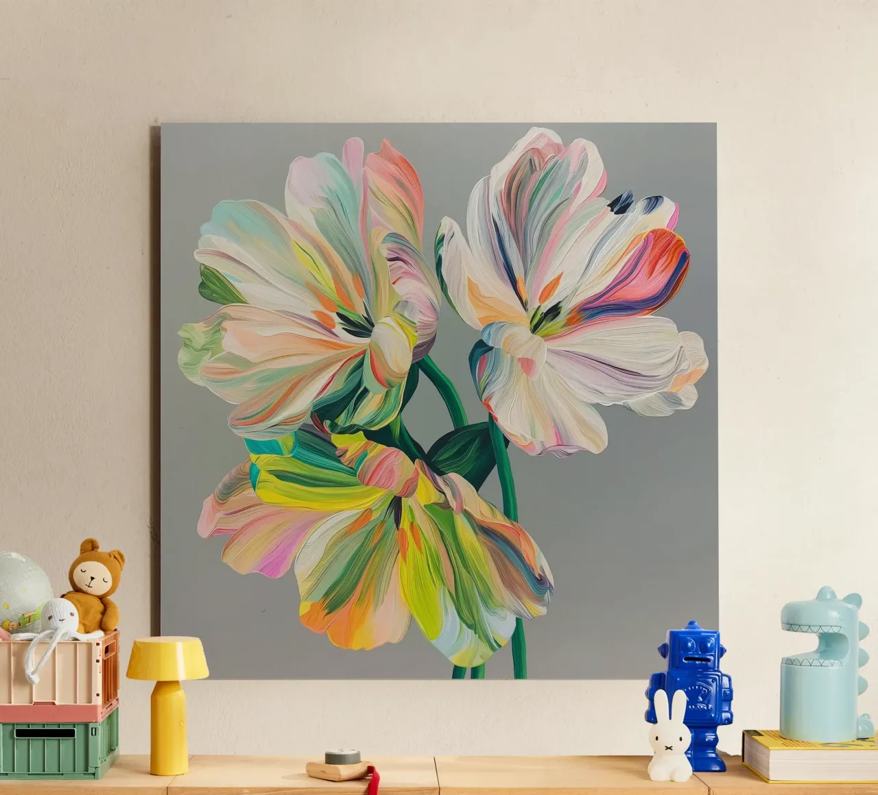Fiori colorati alluminio dibond da Imagine