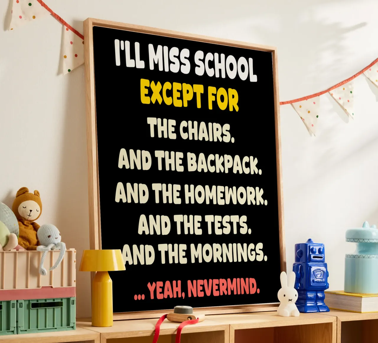 Last Day of School School Out for Summer Break canvas with Floater frame by sillyindustries